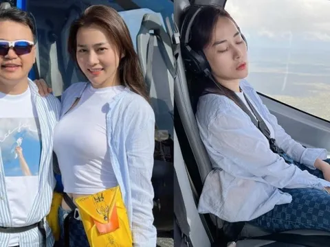 Phương Oanh và Shark Bình cùng trải nghiệm bay trực thăng tại Mỹ, cái kết ra sao mà netizen bật cười?