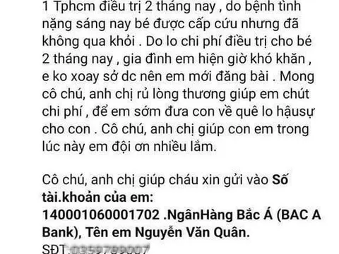 Cảnh báo tình trạng giả giấy tờ bệnh viện xin từ thiện