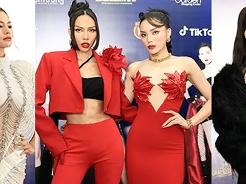 Thảm đỏ chung kết The Face Vietnam: Kỳ Duyên - Minh Triệu nổi bật, đọ sắc với Khánh Vân và dàn người đẹp