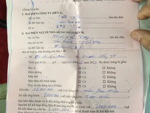 Con nguy kịch, người cha nghèo bấm bụng thuê xe cấp cứu giá "cắt cổ"