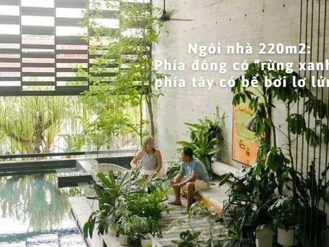 Ngôi nhà 220m2 được thiết kế thông minh: Phía đông có “rừng xanh”, phía tây có bể bơi lơ lửng, quanh năm mát mẻ không quá 30 độ C, ai ngắm cũng trầm trồ