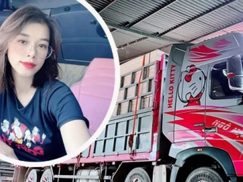 Mỹ nhân Thái Nguyên nặng 36kg lái xe tải nặng 30 tấn, được dân mạng gọi là "bóng hồng container"