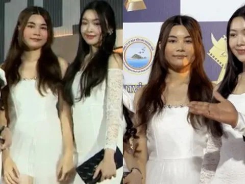 2 tiểu thư nhà MC Quyền Linh nổi bật trên thảm đỏ Cánh Diều Vàng, để lộ thái độ gây chú ý