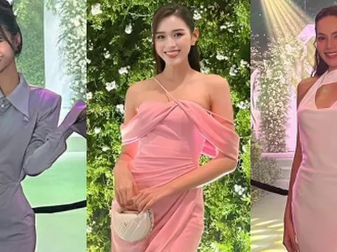Khách mời đình đám ở đám cưới Á hậu Phương Anh: Đỗ Hà - Khánh Vân rạng rỡ, khung ảnh hội mỹ nhân đọ sắc gây sốt