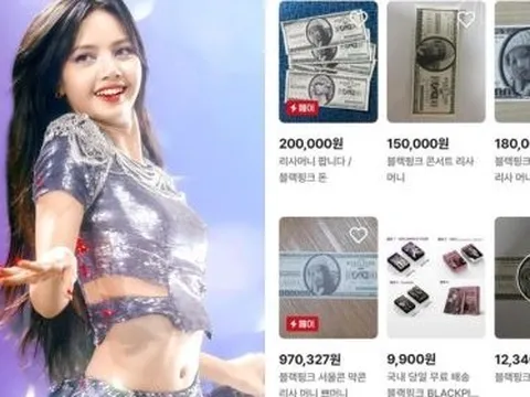 Tờ tiền in hình Lisa kèm chữ ký trong concert tại Hàn được BLINK rao bán 18 triệu