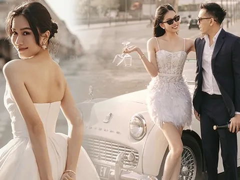 Á hậu Phương Anh tung trọn bộ ảnh cưới xịn xò tại Pháp, "tố" chồng tiến sĩ nói dối 1 chuyện lúc cưa cẩm