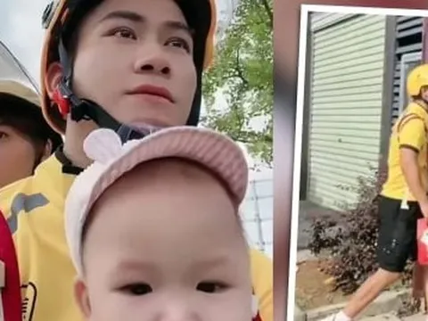 Dân mạng rơi nước mắt thương anh shipper đi làm mang theo vợ trầm cảm và con nhỏ