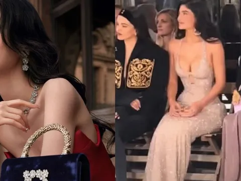 Angelababy tái xuất lộng lẫy ở Paris Fashion Week, nhưng khi ngồi cạnh Kylie Jenner thì sao?