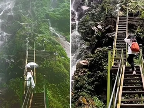 Khung cảnh ngọn thác hùng vĩ ở Lào Cai khiến nhiều người trầm trồ: Không ngờ ở Việt Nam có nơi đẹp như vậy!