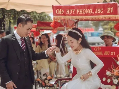 Đám hỏi 1,6 tỷ đồng của cô dâu Bắc Giang tái hiện phố cổ Hà Nội và văn hóa Kinh Bắc
