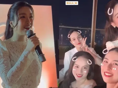 Hoa hậu Đỗ Mỹ Linh khoe sắc vóc sau 3 tháng sinh con trong tiệc sinh nhật, 1 nhân vật vắng mặt gây chú ý