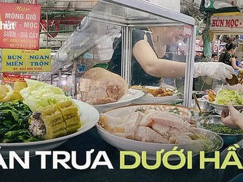 Dân văn phòng Hà Nội 'chui xuống' khu chợ dưới lòng đất trăm năm tuổi để ăn cơm, gội đầu vào mỗi buổi trưa