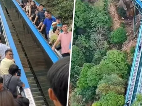 Kỳ lạ: Trung Quốc xuất hiện kiểu leo núi mới, từ trẻ nhỏ đến người già ai cũng thích