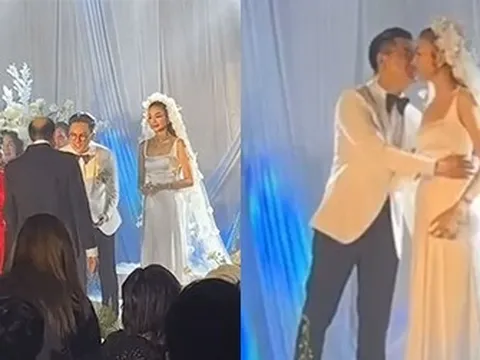 Loạt khoảnh khắc lễ đường lãng mạn trong đám cưới Thanh Hằng: Chú rể 10 điểm không có nhưng!