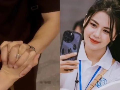 Vợ hoa khôi của đội trưởng ĐT Việt Nam khoe nhẫn kim cương, quyến luyến khi chồng xa nhà
