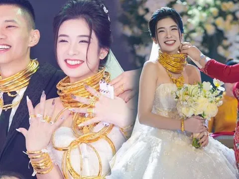 Cô dâu Thanh Hóa đeo vàng 'trĩu cổ', đám cưới dùng 2 tấn hoa tươi có chi phí ngang giá chiếc xe hơi