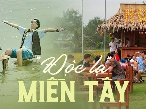 Hai quán cà phê nằm giữa đồng ruộng ở miền Tây, mùa nước nổi cho du khách chèo xuồng trải nghiệm