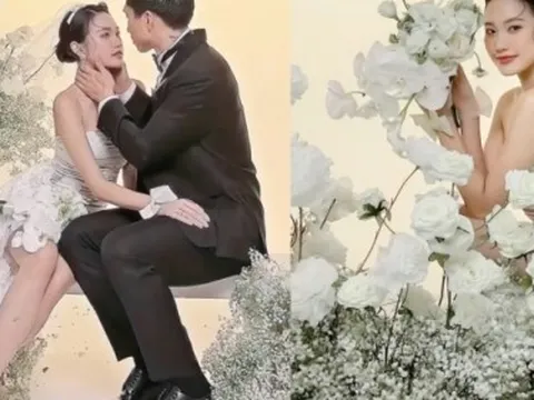 Doãn Hải My diện váy ôm bó sát, khoe chân dài gợi cảm, vòng 2 thế nào trong ảnh cưới với Đoàn Văn Hậu?