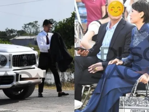 Mẹ Doãn Hải My xách túi gần trăm triệu, bố lái Mẹc G63 "hộ tống" con gái về Thái Bình tổ chức lễ cưới