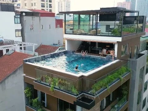 Biệt thự rộng hơn 1.100m2 của đại gia trẻ tuổi: Bể bơi vô cực view toàn Hà Nội, tường lửa an ninh 24/7