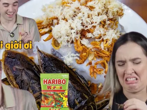 Khách Tây "mắt chữ A mồm chữ O" khi lần đầu ăn bánh cuốn cà cuống: Mùi vị giống như kẹo dẻo Haribo?