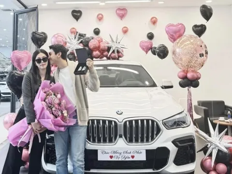 Ông xã Á hậu Vbiz chơi lớn, tặng xế hộp tiền tỷ cho vợ trong ngày sinh nhật