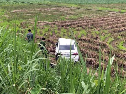 Đằng sau những bức Ảnh TNGT: Say tốc độ - Tài xế Mazda3 đâm gục cọc tiêu, lao thẳng xuống ruộng