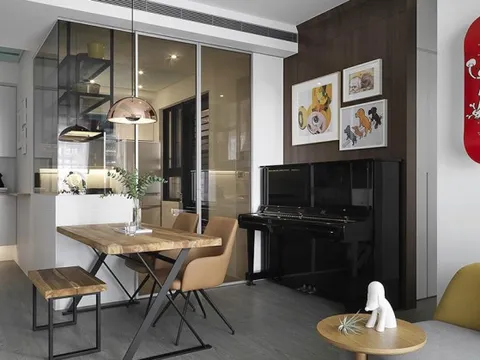 Chỉ vỏn vẹn 45m2 nhưng căn hộ nhỏ này vẫn đẹp hút mắt với cách bố trí nội thất gọn và đủ