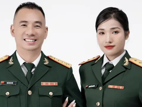 Nữ trung uý xinh đẹp từng hoãn cưới để giành HCV SEA Games tung bộ ảnh cưới ngọt ngào bên chồng quân nhân