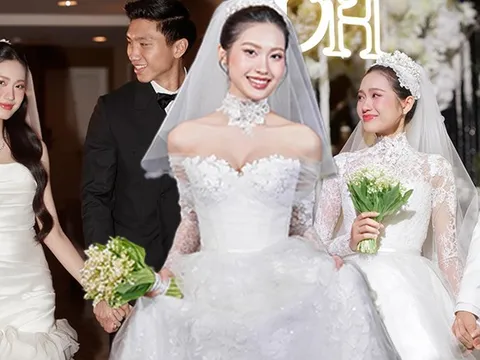 Cô dâu Doãn Hải My thay tới 4 bộ váy cưới khác nhau, layout nào cũng xinh miễn chê