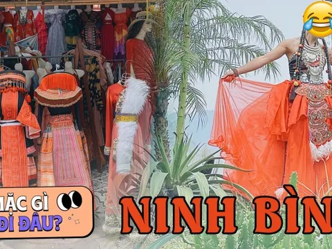 Không còn nhận ra Ninh Bình khi xuất hiện hàng loạt bộ trang phục Thái Lan, Mông Cổ của du khách đến check-in