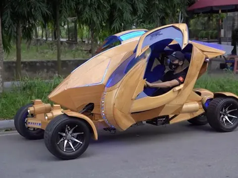 Thợ Việt chế xe gỗ phong cách ngoài hành tinh: Khung tự làm từ A đến Z, cửa mở kiểu Pagani Huayra, chạy như xe địa hình