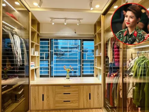 Từ phòng thay đồ lộn xộn thành không gian sáng bừng như trong store, MC Hoàng Linh flex luôn người đặc biệt đứng sau