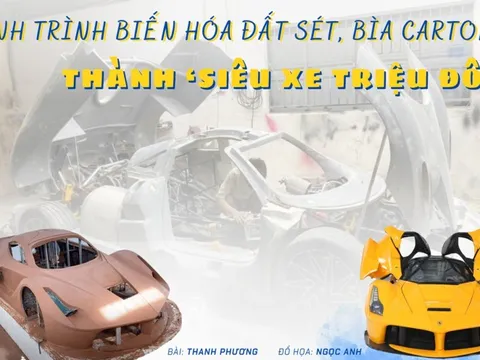 Hành trình biến hóa đất sét, bìa carton thành ‘siêu xe triệu đô’