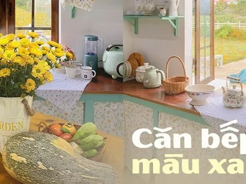 Góc bếp nhỏ được thiết kế theo phong cách farmhouse, đẹp như trong phim chỉ với 3 triệu đồng