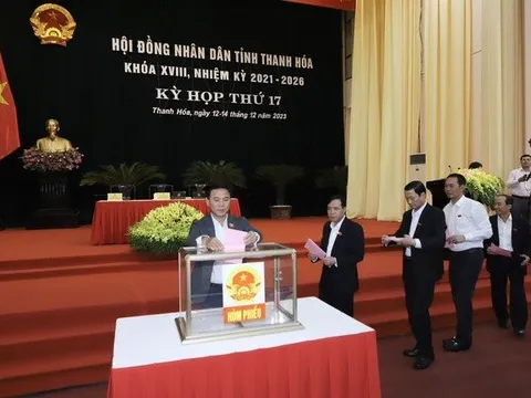 Kết quả lấy phiếu tín nhiệm các chức danh do HĐND Thanh Hóa bầu