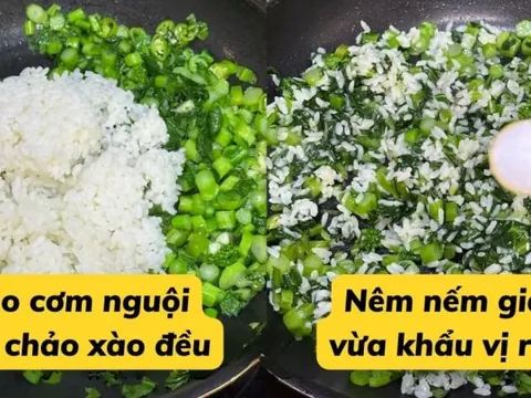 Xuất hiện món cơm rang màu xanh khiến hội sợ hành nhìn thôi cũng "nhức nhức cái đầu"