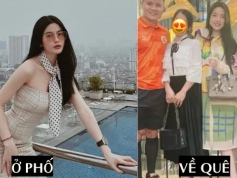 Chu Thanh Huyền khi ở phố với lúc về quê Quang Hải: Lột sạch nét sang chảnh, bẽn lẽn "hoà tan" với xung quanh