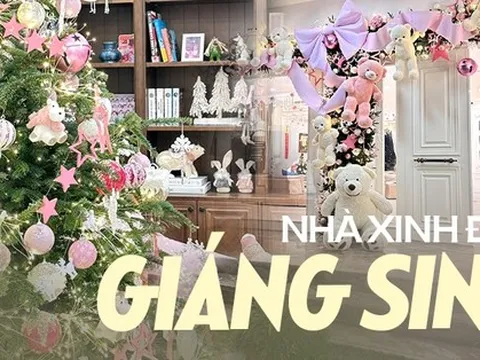 Ngắm ngôi nhà ở quận Long Biên, Hà Nội được trang trí lung linh sắc màu Giáng sinh, đẹp ấn tượng đến từng chi tiết