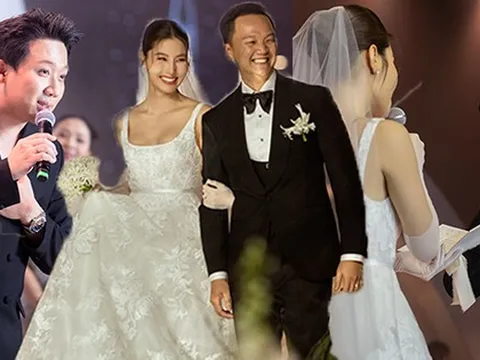 Toàn cảnh đám cưới Diễm My 9X: Cặp đôi khiến khán phòng rơi nước mắt, Trấn Thành và Trường Giang chia sẻ gây chú ý