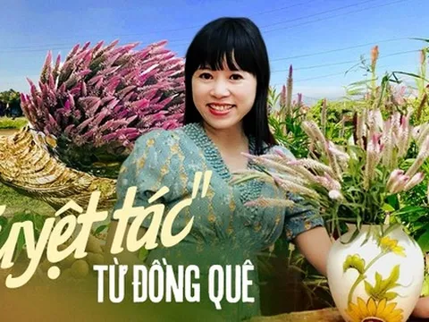 Không cần hoa đắt tiền, cô giáo có hẳn “bộ sưu tập” các lọ hoa cắm bằng cây cỏ đồng nội đẹp như tác phẩm nghệ thuật