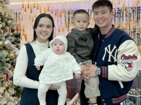 Duy Mạnh khoe ảnh gia đình dịp sinh nhật vợ, nhan sắc ái nữ cựu chủ tịch Sài Gòn FC thăng hạng rõ rệt