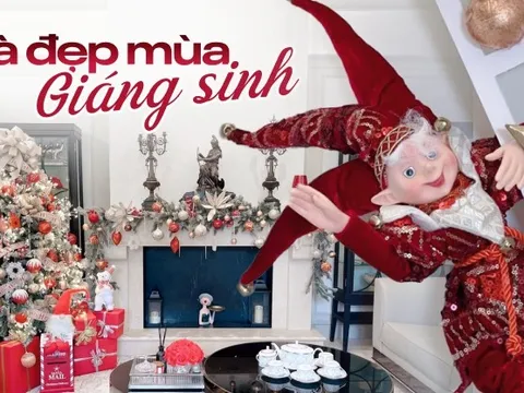 Ngắm căn biệt thự ở Hà Nội lộng lẫy đón Giáng sinh, trang trí tỉ mỉ đến từng chi tiết