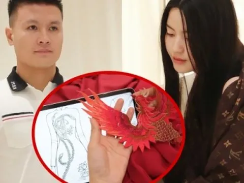 Hé lộ áo dài ăn hỏi của Quang Hải và Chu Thanh Huyền