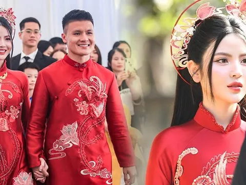Chu Thanh Huyền vẫn chọn kiểu tóc xõa cho đám hỏi, diện 2 mẫu áo dài có ý nghĩa ấn tượng
