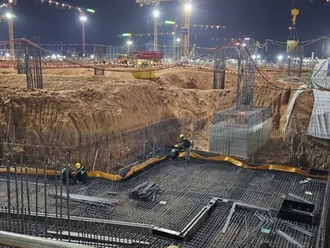 Thi công xuyên đêm trên đại công trường sân bay Long Thành