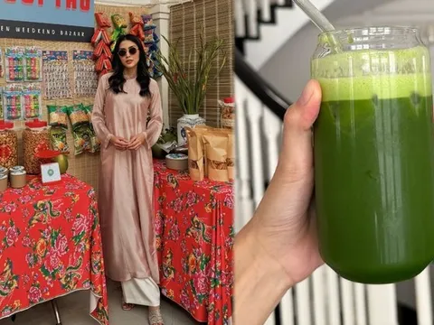 Gần Tết Hà Tăng vẫn chăm chỉ uống 1 thứ nước để tăng sinh collagen, duy trì làn da căng bóng U40