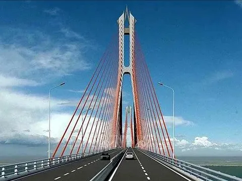 Khí thế khẩn trương trên công trường cầu nối đôi bờ sông Hậu