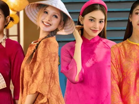 Giáp Tết mỹ nhân Việt đua nhau diện áo dài: Ai cũng hoá "bỉ ngạn đỏ hồng cam", rực rỡ khắp cõi mạng