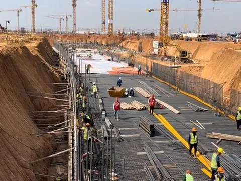 1.000 kỹ sư, công nhân thi công xuyên Tết trên "đại công trường" sân bay Long Thành